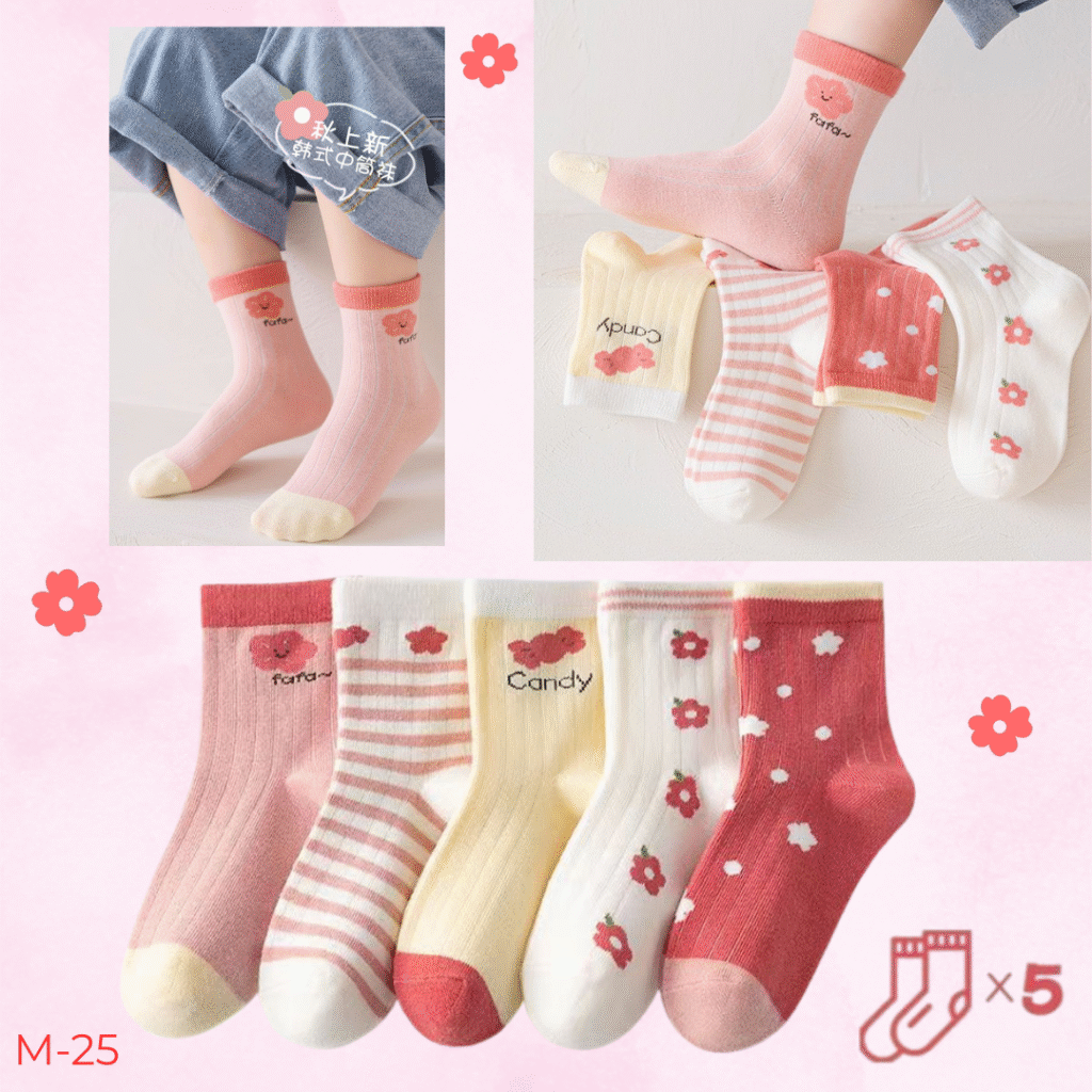 Medias Niñas x 5 Pares ref: M-25