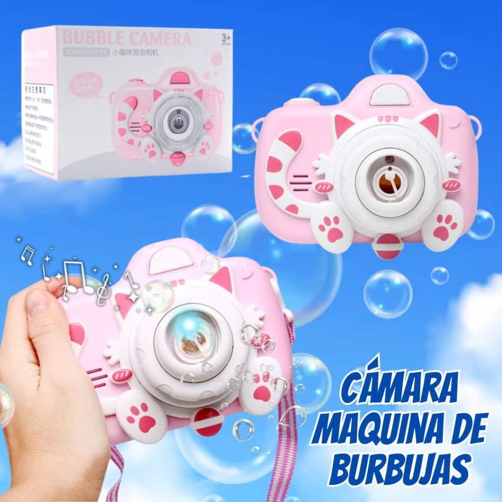 Camara Maquina de Burbujas Gato