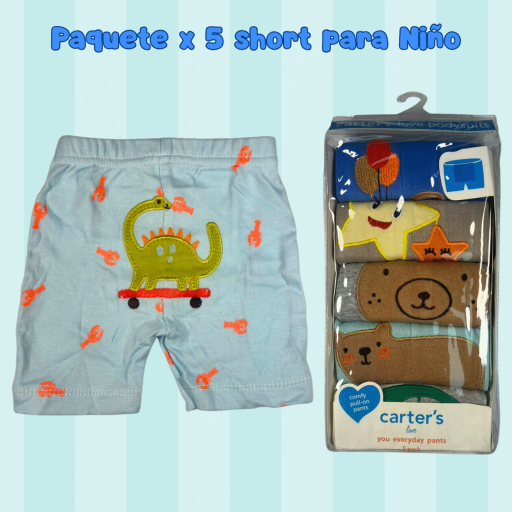 Paquete x 5 Short para niño ref: BB-06