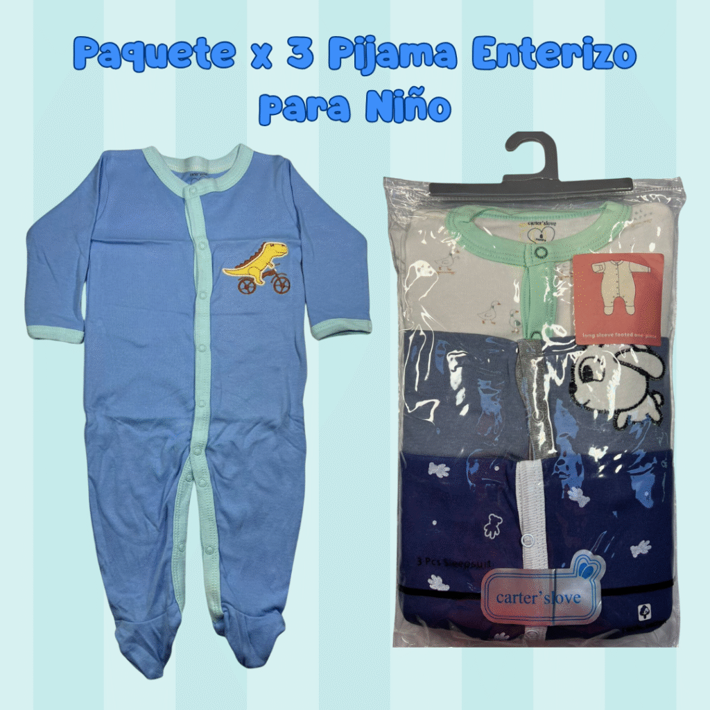 Paquete x 3 Pijama Enterizo para Niño ref: BB-14